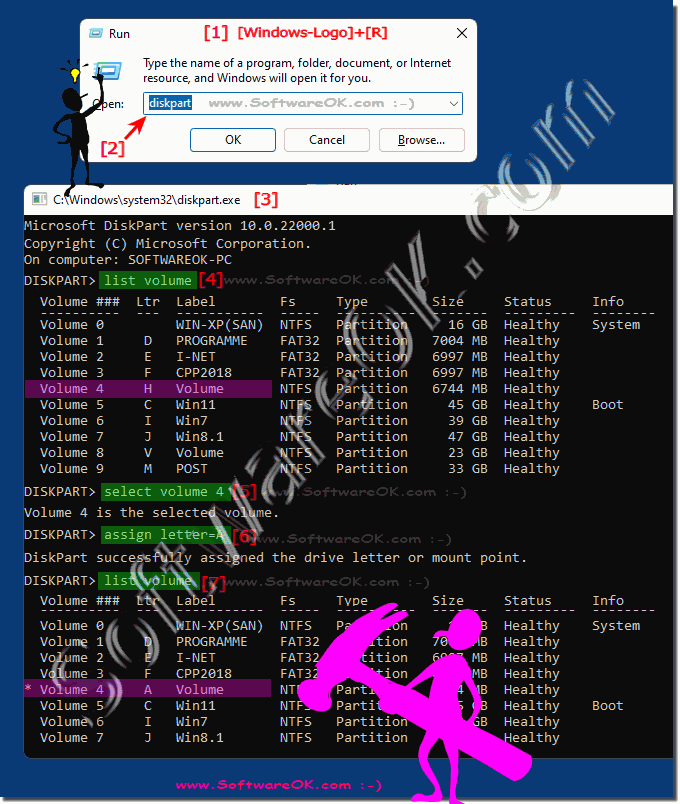 how do i change a drive letter in command prompt