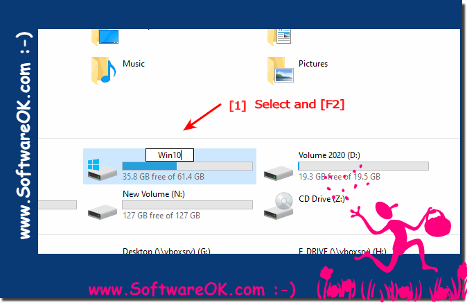 Change the drive label of a drive!