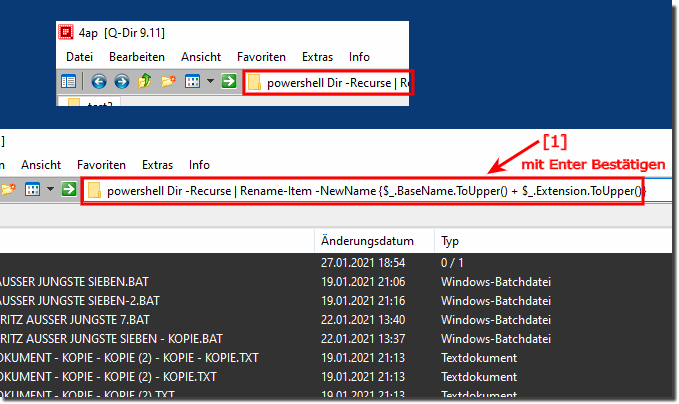 Stacks of files in upper and lower case over the address line!