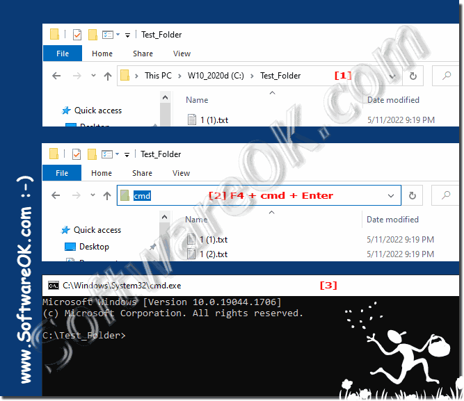 Directly open command prompt in each folder!