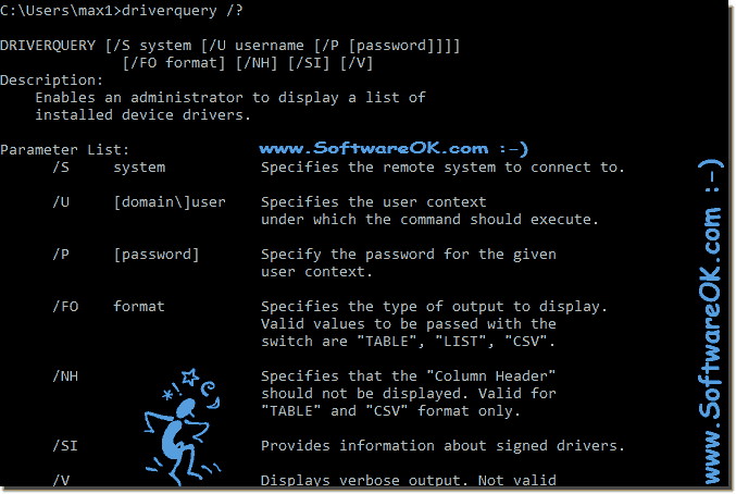 Driver query from the command prompt in Windows!