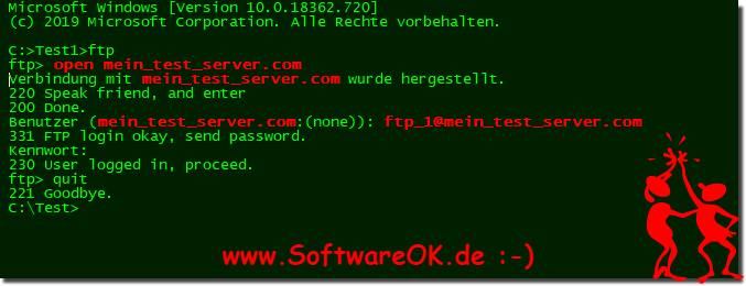 FTP Windows Command Prompt Connect to Server!