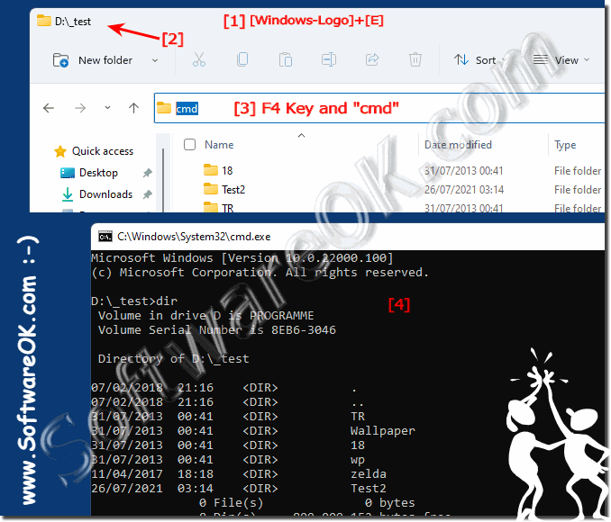 Fastest way to open a command prompt in the desired directory!  