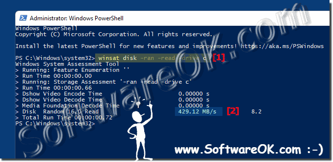 Hard drive speed Read SSD with command line!