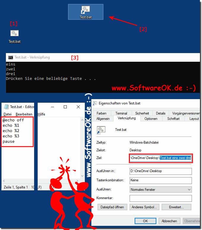 Command line arguments in the command prompt example