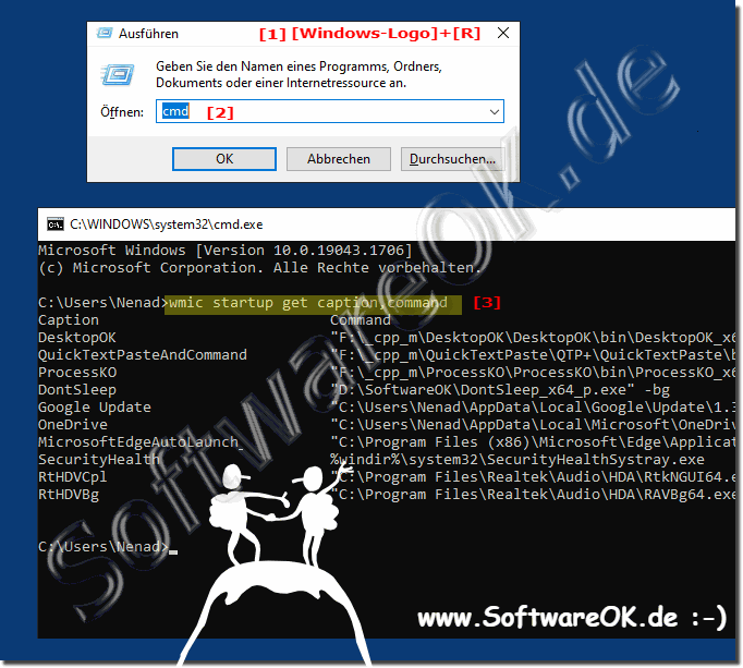 Find out programs in the Windows startup folder via the command prompt!