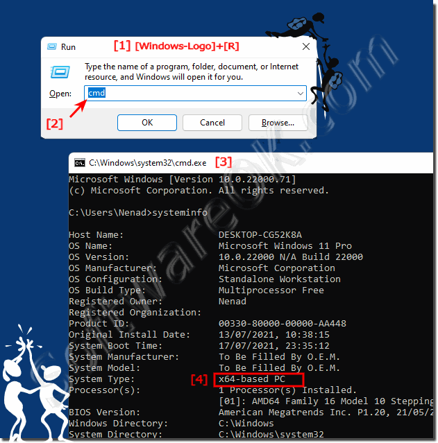 Query x64 or x32 via command prompt!