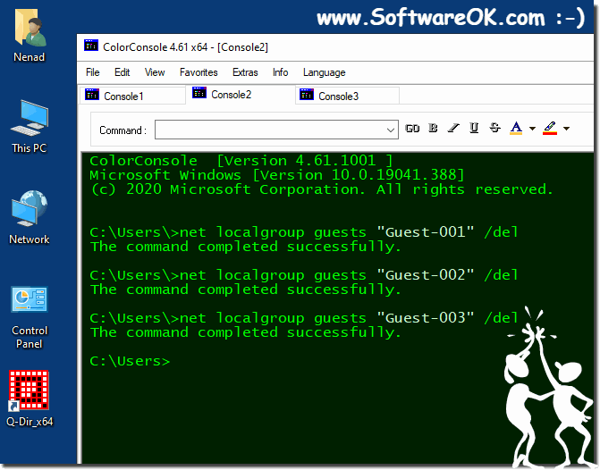 Quickly delete guest accounts under MS Windows and Web Server!
