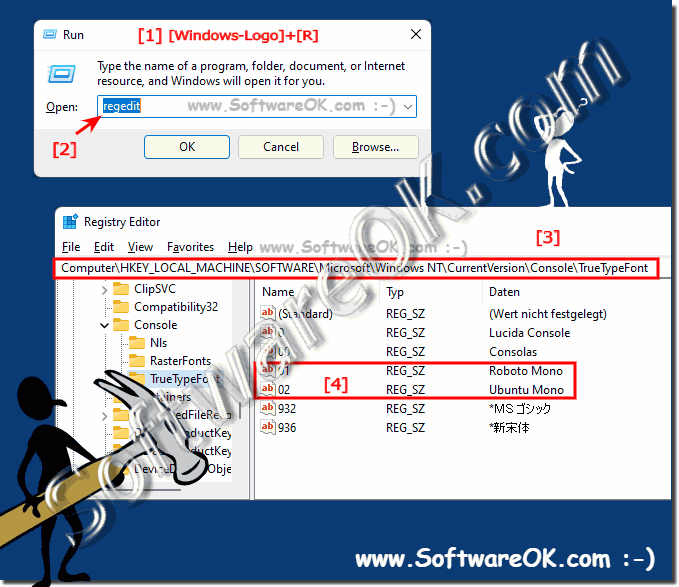 Share more fonts for Windows 11, 10, ... command prompt!