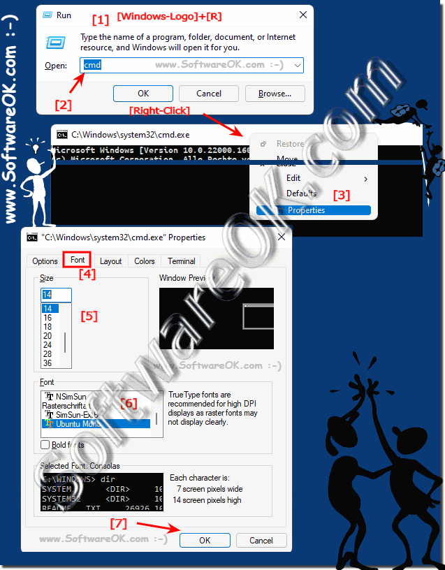 Use new fonts for the Windows command prompt!