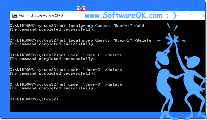 net user administrator /delete