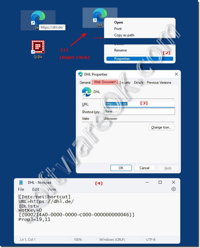 Difference program shortcut and internet shortcut!