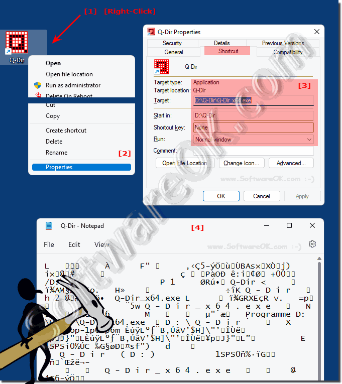 Difference program shortcut and internet shortcut!