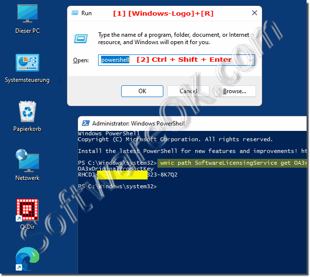 The embedded Windows license key!