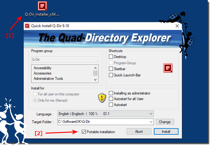 Q-Dir portable installation!
