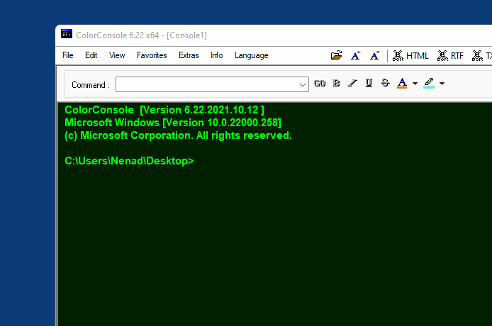 The tabed cmd.exe and powershell.exe!