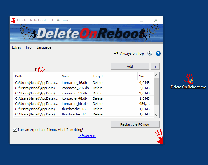 Delete.On.Reboot 0 for Windows Files and Folders  - Delete.On.Reboot