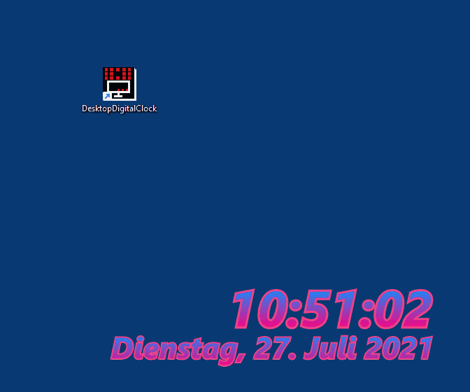 Adjustments of the digital desktop CLOCK on Windows 11, 10, ...!