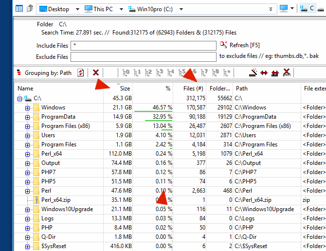 Detect the Folder Size, File Number and Folder Count!