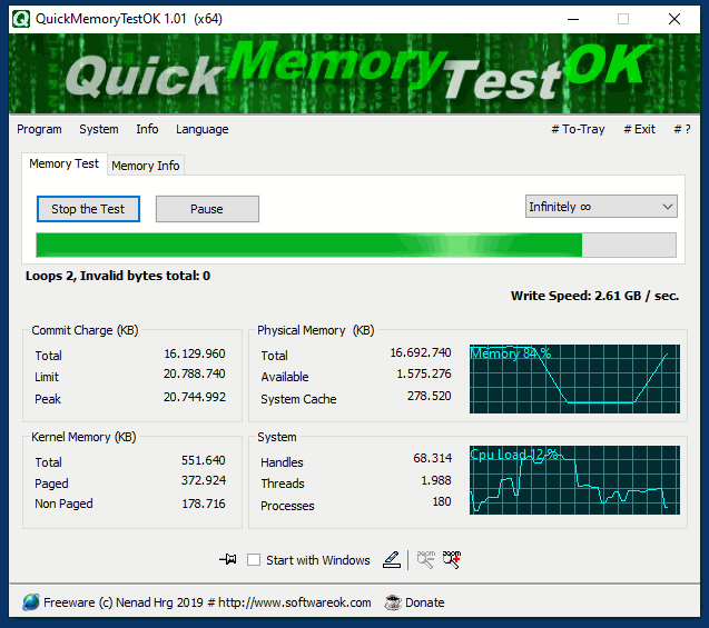 QuickMemoryTestOK 4.66 多國語言免安裝