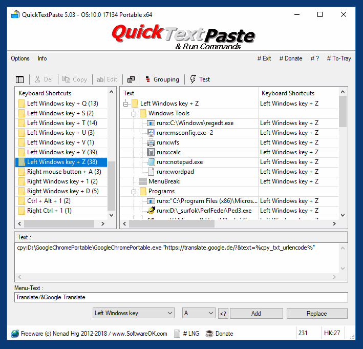 QuickTextPaste_2_Insert_specific_text_in