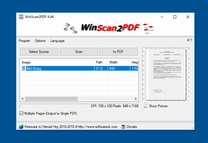 scan to pdf windows 10
