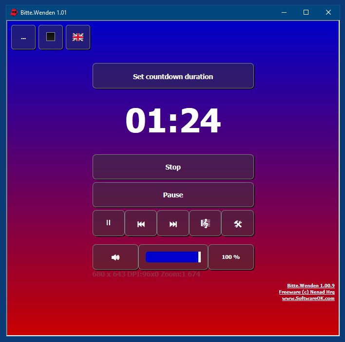 Countdown APP with customizable features and playlist.