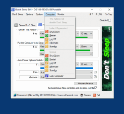 DontSleep 4 Direct access to Turn-off standby logout hibernation  