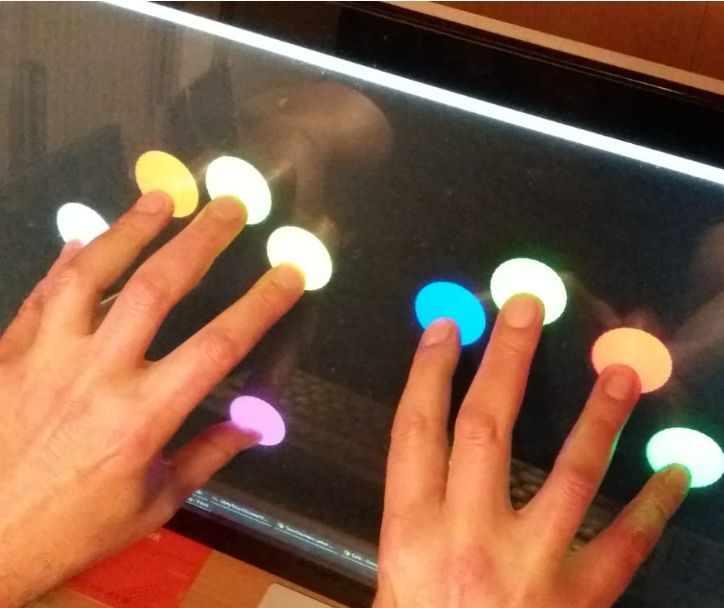 Touchscreen test for defective touch points