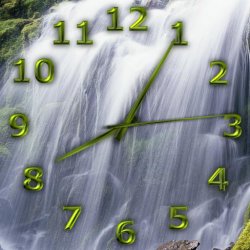 Desktop clock with alpha transparency